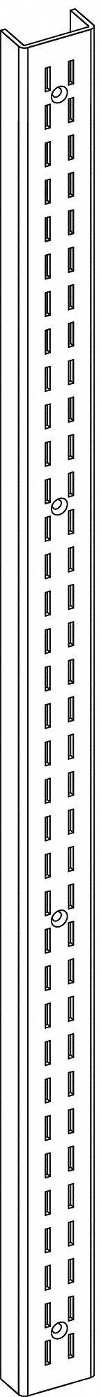 Wall Standard: 6 ft Overall Lg, 1/2 in Overall Ht, Steel, Petal White, 11 Gauge (MPN GRFC-1.5X.5-2B-72.00-2). Key specifications — Material: Steel; Brand: INSTOCK.
