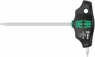 WERA TORX 467 HF T-HANDLE SCREWDRIVER: 2 Tips, Torx, Std End, T8 Tip Size - T-Shaped Torx & Torx Plus Keys
