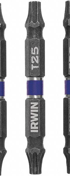 IRWIN Double Ended Driver Bit: Imperial, Impact, T30 – Torx® Bit Size and Type Side 1, Std, 3 PK (MPN IWAF32DETX3). Key specifications — attr1132179: Hex; attr1110551: IRWIN; attr1132174: S2 Steel.