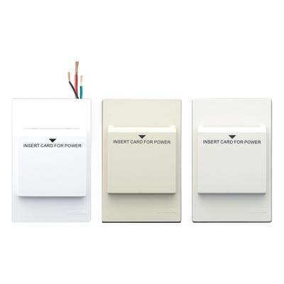 LEVITON Wall Switch: Key Card Switch, Single Pole, Maintained, Ivory/Light Almond/White - Card Key Wall Switches