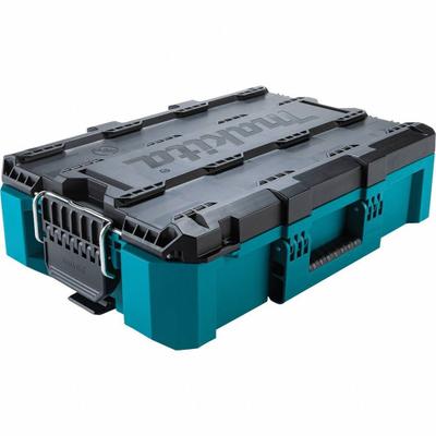 MAKITA Tool Box: Teal, Latch, 1,123 cu in Storage Capacity - Max - Hand and Power Tools