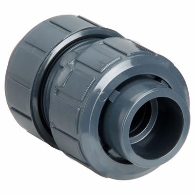 ASAHI Ball Check Valve: Ball, Inline Valve Body, PVC, 1 in Pipe Size, True Union Socket - PVC Ball Check Valves