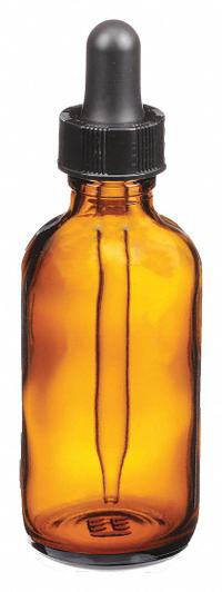 KIMBLE Dropper Bottle: Boston Round, 60 mL, 60 mL, Soda Lime Glass, Amber, 39 mm Body Dia (MPN 15040G-60). Key specifications — Shape: Boston Round; Brand: KIMBLE.