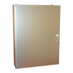 HAMMOND Electrical Enclosure: Stainless Steel, 48 in x 36 in x 10 in, NEMA 12/13/3R/4/4X, Hinged (MPN HW483610SSHK). Key specifications — Brand: HAMMOND; Closure Method: Handle; Enclosure Material: Stainless Steel.