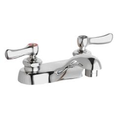 CHICAGO FAUCETS Low Arc Bathroom Faucet: 802, Cast Brass, Polished Chrome Finish, 1 gpm Flow Rate (MPN 802-VE64ABCP). Key specifications — Includes: Mounting Hardware; Brand: CHICAGO FAUCETS; Series: 802.