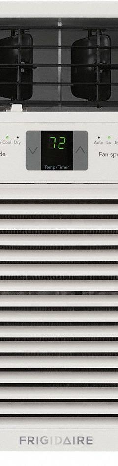 FRIGIDAIRE Window Air Conditioner: 400 sq ft – 450 sq ft, 10,000 BtuH, 115V AC, 5-15P, Cooling Only (MPN FHWC103TC1). Key specifications — Brand: FRIGIDAIRE; Combined Energy Efficiency Ratio (CEER) Rating: 10.9; Voltage: 115V AC; NEMA Plug Configuration: 5-15P; Special Features_Broad: Remote Control.