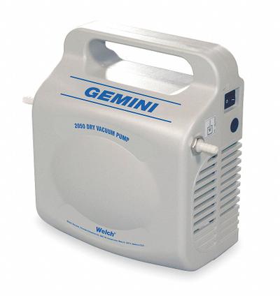 WELCH Vacuum Pump: 1/200 hp Output Power, 0.5 cfm Free Air Displacement - Portable Diaphragm Vacuum Pumps