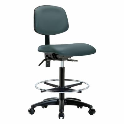 APPROVED VENDOR Ergonomic Chair: Vinyl, Armless, Ht Range 25 in to 34 1/2 in, 18 1/2 in Seat Wd - Vinyl Lab Chairs