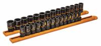 GEARWRENCH Bolt Extractor Set: 1/4 in, 3/8 in Drive Size, 1/4"/7mm - 3/4"/19mm Socket Size Range (MPN 84784). Key specifications — attr1224264: 1/4 in, 3/8 in; attr1224265: 1/4"/7mm - 3/4"/19mm; attr1204208: Rail; attr1204215: GEARWRENCH; attr1204209: 3/8 in.