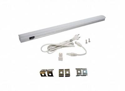 LED Cove Light Fixture: 18 in Lg, 436 lm, 3000K, 5.9 W, Plug-In, Silver, Aluminum - Linear LED Under-Cabinet Light Fixtures