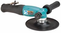 DYNABRADE Air Disc Sander: 7 in Pad, Threaded Shank, Heavy Duty, 1.3 hp, 40 cfm, Right Angle Grip (MPN 52802). Key specifications — attr1320237: DYNABRADE; attr1320246: Side.