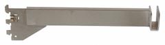 ECONOCO Rectangular Tubing Bracket: Single, 1 in Slot Spacing, 1/2 in Slot Lg, 1/8 in x 12 in x 3 in (MPN CR12-SC). Key specifications — Product Type: Rectangular Tubing Bracket; Color: Silver; For Display Type: Single Slotted Standards; Material: Steel; Duty Rating: Heavy Duty; Brand: ECONOCO; Finish: Satin-Chrome; Mounting Type: Hanging.