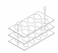 Tube Rack: (8) Tubes (MPN P19800). Key specifications — Product Type: Test Tube Rack; Total Holding Capacity: (8) Tubes; Brand: BEING SCIENTIFIC.