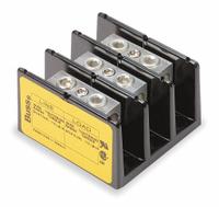 BUSSMANN Power Distribution Block: Open, Lug, Lug, 14 AWG – 2/0 AWG For Line Side Wire Sizes (MPN 16204-3). Key specifications — attr1361688: Surface; attr1308686: BUSSMANN; attr1361672: Aluminum.