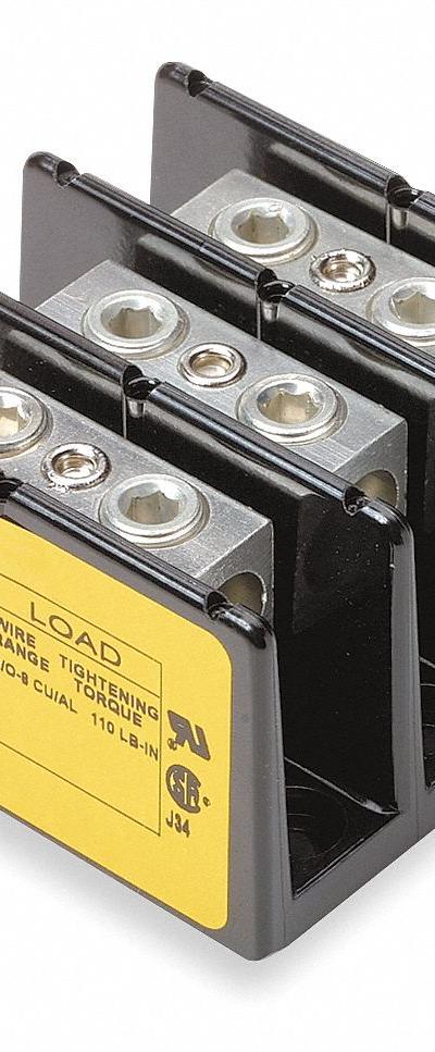 BUSSMANN Power Distribution Block: Open - Open Blocks with Lugs