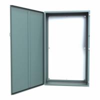 HAMMOND Electrical Enclosure: Steel, 60 in x 36 in x 16 in, NEMA 12/13, w/Panel, Solid Cover, Hinged (MPN 1418T16). Key specifications — Brand: HAMMOND; Closure Method: Clamps; Knockouts: Not Included.