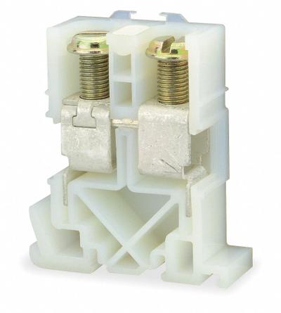 SQUARE D Terminal Block: DIN Rail Mounting Type, Screw Clamp Wire Termination - Pass-Through Blocks