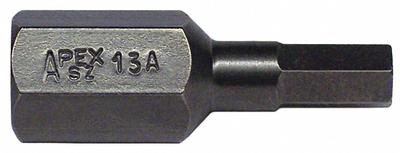 APEX Insert Bit: Insert Bit, Imperial, Hex Head, 7/32 in Bit Industry Size, Std - Hex Impact Bits