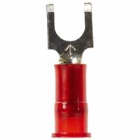 3M Fork Terminals: Red, Nylon, #10 Stud Size, 22 AWG – 18 AWG Wire Range, Flanged Fork, 600 V (MPN MNG18-10FFBK). Key specifications — Barrel Style: Insulation Grip; Manufacturer Part Number: MNG18-10FFBK; Brand: 3M.