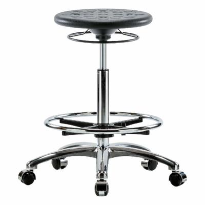 APPROVED VENDOR Stool: Polyurethane, Ht Range 23 1/2 in to 33 1/2 in, 13 in Seat Wd, 13 in Seat Dp - Polyurethane Lab Stools
