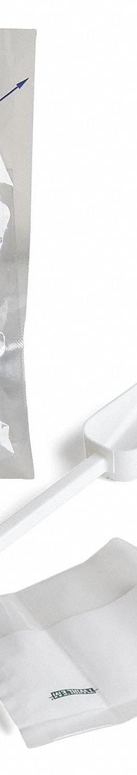 Sampling Scoop and Bag: Sterile, Polystyrene, 60 mL Capacity - mL, 2 fl oz Capacity - oz, White (MPN H36910-0000). Key specifications — Standards: FDA Grade Material; Color: White; Product Type: Scoop; Brand: APPROVED VENDOR.