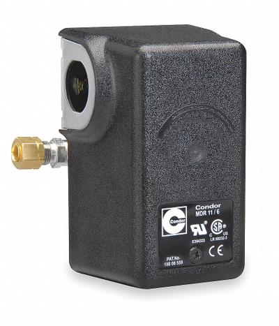 CONDOR USA, INC Pressure Switch: Std, 25 psi – 160 psi, 1/4" FNPT - General Purpose Pressure Switches for Air & Water