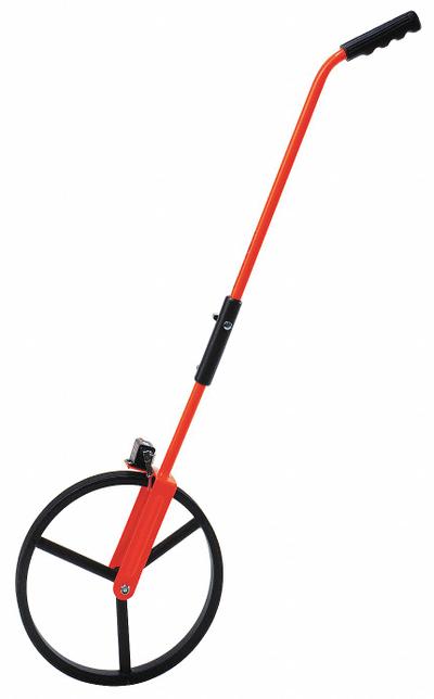 ROLATAPE Measuring Wheel: 100,000 ft Range, Adj Handle Handle, Spoked Single Wheel - Mechanical Outdoor Measuring Wheels