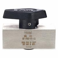 PARKER Rotary Plug valve: For Chemicals/Gas/Oil Media, 2-Way, 1/2 in Pipe Size, FNPT x FNPT, Female (MPN 8F-PR6-VT-SS). Key specifications — Brand: PARKER.
