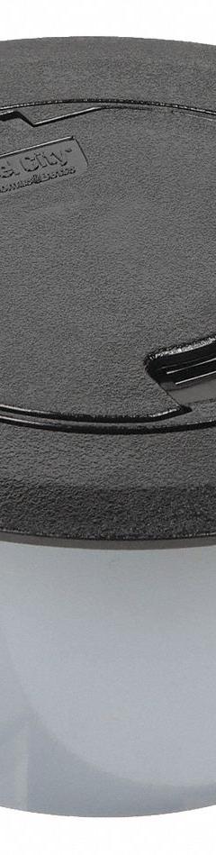 STEEL CITY Floor Box Cover and Carpet Flange: Round, Black, Plastic, 6 3/8 in Dia. (MPN 68R-CST-BLK). Key specifications — Brand: STEEL CITY; Color: Black; Cover Shape: Round; Material: Plastic.