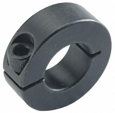 Dayton Shaft Collar: 1-Piece, Inch, Round, Clamp-On, 5/16 in Bore Dia - Steel Shaft Collars