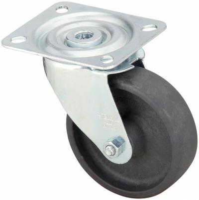 APPROVED VENDOR Plate Caster: Corrosion-Resistant, Swivel, 4 in Wheel Dia, 1 3/16 in Wheel Wd - Heat-Resistant Plate Casters