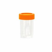 APPROVED VENDOR 20 mL Vials with Caps: Sample, PPCO, 20 mL, Orange, 28 mm Body Dia, Non-Sterile (MPN 2403519E80E1). Key specifications — Neck Size: 28 mm; Self-Standing: Self-Standing; Closure Color: Orange; Brand: APPROVED VENDOR; Vial Type: Sample; Body Color: Natural; Includes Closure: Yes; Bottom Shape: Round.