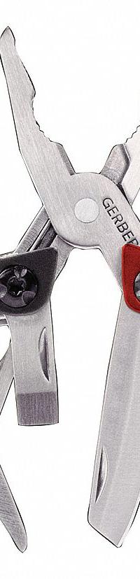 GERBER Multi-Tool: Multi-Tool Plier, 12 Tools, 2 3/4 in Closed Lg, 2 3/4 in Open Lg, Stainless Steel (MPN 31-001040). Key specifications — attr15951: GERBER; attr10311: Dime Micro Tool, Red; attr10312: Red; attr15960: Lightweight; attr15963: Stainless Steel; attr15971: Multi-Tool Plier; attr15972: Wire Crimper; attr15977: Fold-Out.