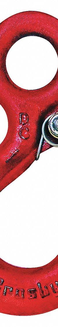 CROSBY Sling Hook: 15,000 lb Working Load Limit, 100 Hook Grade, Carbon Steel, 3 in Hook Opening Wd (MPN 1022271). Key specifications — Color: Red; Brand: CROSBY; Visual Indicator Markings: Deformation & Max Angle.