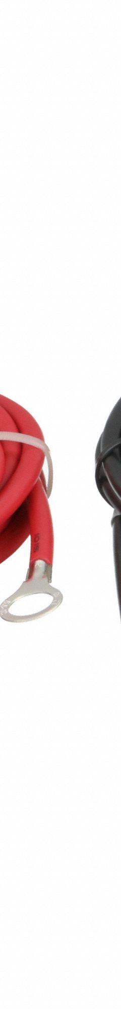 GRAPE SOLAR Ring Lug Cables: 5 ft Overall Lg, 10 AWG Conductor Size, Black/Red (MPN GS-CBL-CC-5). Key specifications — Connection Type: Lug; Brand: GRAPE SOLAR.