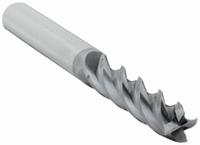 CLEVELAND Square End Mill: Carbide, TiAlN Coated, 4 Flute, 3/8" Mill Dia, 2" LOC, 4" OAL (MPN C80033)
