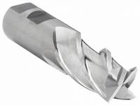CLEVELAND Square End Mill: High Speed Steel, 4 Flute, 13/16" Mill Dia, 1-7/8" LOC, 4" OAL (MPN C33171)