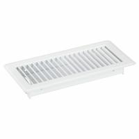 Floor Register: Floor, 5 1/2 in H, 11 1/2 in W, Louvered, Powder Coated, White, Steel Grille (MPN 4MJE3). Key specifications — Adjustable Blades: No; Brand: APPROVED VENDOR; Airflow Directions: One-Way; Grille Color: White.