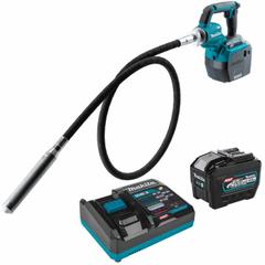 MAKITA Cordless Concrete Vibrator Kit: 40V DC, 88 in Lg, 1 1/2 in Dia, Brushless Motor, 4.0 Ah (MPN GRV02L1). Key specifications — attr117572: 4.0 Ah; attr117574: 40V MAX XGT®; attr117575: Yes; attr117579: Charger; attr117585: Charger; attr117598: 40V DC.