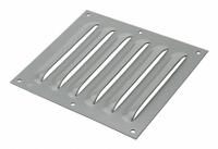 HOFFMAN Louvered Vent Kit: Louver Plate Kit, Mild Steel, 4.5 in Overall Ht, 5.5 in Overall Wd, Gray (MPN AVK43). Key specifications — Brand: HOFFMAN; Manufacturer Part Number: AVK43.