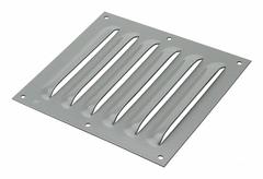 HOFFMAN Louvered Vent Kit: Louver Plate Kit, Mild Steel, 4.5 in Overall Ht, 5.5 in Overall Wd, Gray (MPN AVK43). Key specifications — Brand: HOFFMAN; Manufacturer Part Number: AVK43.