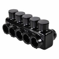 POLARIS Multitap Connector: 5 Port, Double-Sided Entry, 4 AWG – 500 kcmil Wire Size, Black (MPN IPLD500-5). Key specifications — Body Material: Aluminum; Brand: POLARIS.