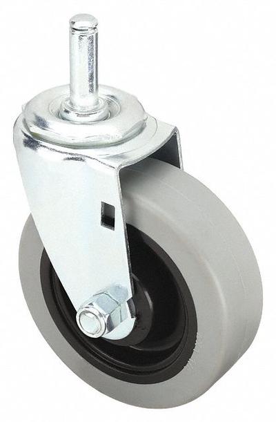 APPROVED VENDOR Stem Caster: Swivel, No Brake, 4 in Wheel Dia., 1 1/4 in Wheel Wd, Polyurethane - NSF-Listed Sanitary Friction-Ring Stem Casters