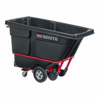 RUBBERMAID COMMERCIAL PRODUCTS Tilt Truck: 13.5 cu ft, 850 lb, 60 1/2 in L x 28 in W x 38 1/2 in H (MPN FG130500BLA). Key specifications — Color: Black; Brand: RUBBERMAID COMMERCIAL PRODUCTS; Caster/Wheel Configuration: (2) Axle-Mounted.