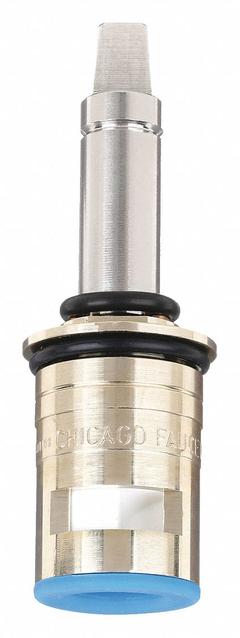 CHICAGO FAUCETS Cartridge: Use with Hot/Cold Water, Brass, Ceramic Disc, (12) Cartridges, 12 PK (MPN 377-XKRHBL12JKABNF). Key specifications — For Water Temperature: Hot/Cold; Compatible Brand: Chicago Faucets; Product Type: Cartridge; Includes: (12) Cartridges; Material: Brass.