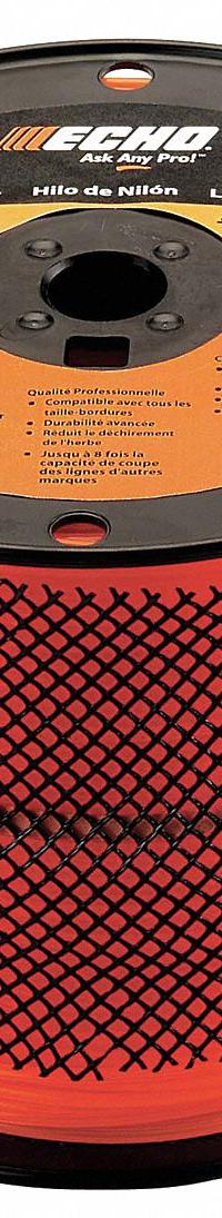 ECHO String Trimmer Line: Nylon, 0.095 in Dia, 1,410 ft Overall Lg, Round, Orange (MPN 315095053). Key specifications — Brand: ECHO; Compatible Manufacturer Number: SRM-2620; Compatible Product Type: String Trimmers; Material: Nylon.