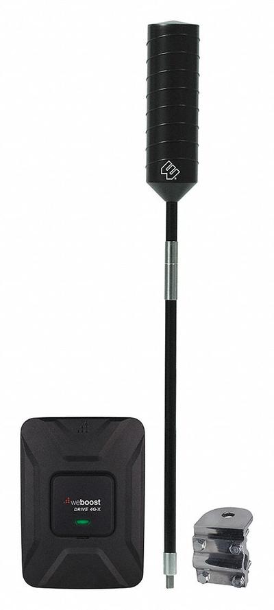 WEBOOST Signal Amplifier: 50 dB Max Gain, Amplifier/Coaxial Cable/Mounting Bracket/Power Supply - Vehicle Signal Boosters