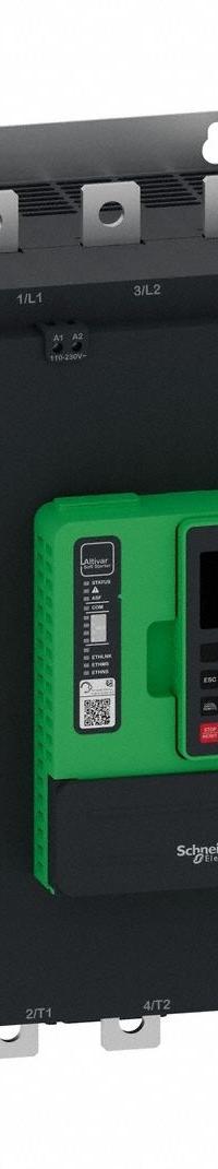 SCHNEIDER Soft Start: 208-690V AC, 210 A Output Current, With Bypass, IP00, 60/50 Hz, Three Phase (MPN ATS490C21Y). Key specifications — Control Voltage: 110-230V AC; Manufacturer Part Number: ATS490C21Y.
