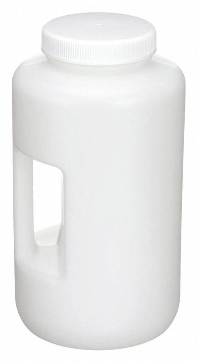 APPROVED VENDOR Reagent Bottle: HDPE, 4 L, 1 gal, Closure Included, Colorless, 100-415 mm - HDPE Wide Mouth Round Lab Bottles