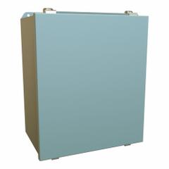 HAMMOND Enclosure: Steel, 14 in x 12 in x 8 in, NEMA 12/13/3R/4, Solid Cover, Clamp On (MPN HJ14128LP). Key specifications — Closure Method: Screws; Brand: HAMMOND; Knockouts: Not Included.